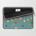 Mid Century Modern Atomic Abstract Pattern Laptop Sleeve Gallery Image 2