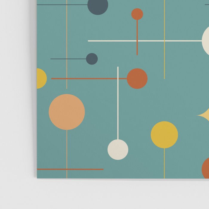 Mid Century Modern Atomic Abstract Pattern Poster Gallery Image 3