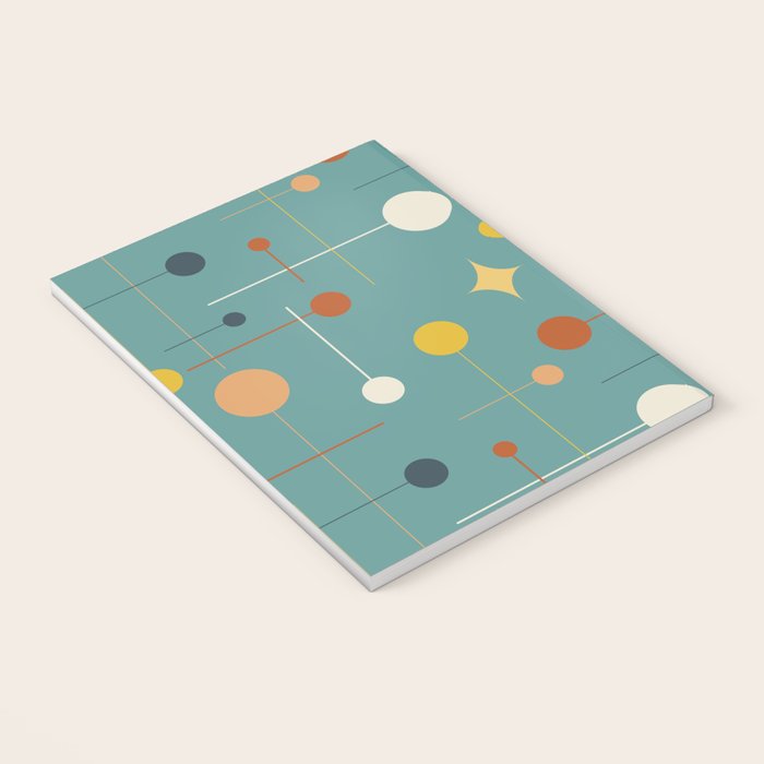 Mid Century Modern Atomic Abstract Pattern Notebook Gallery Image 3