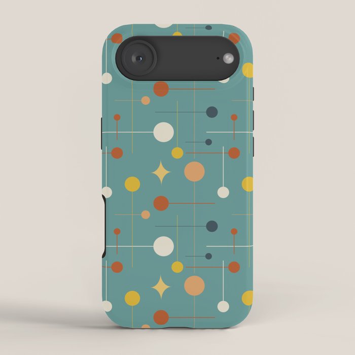 Mid Century Modern Atomic Abstract Pattern iPhone Case Gallery Image 2