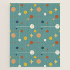 Mid Century Modern Atomic Abstract Pattern Jigsaw Puzzle Gallery Image 1