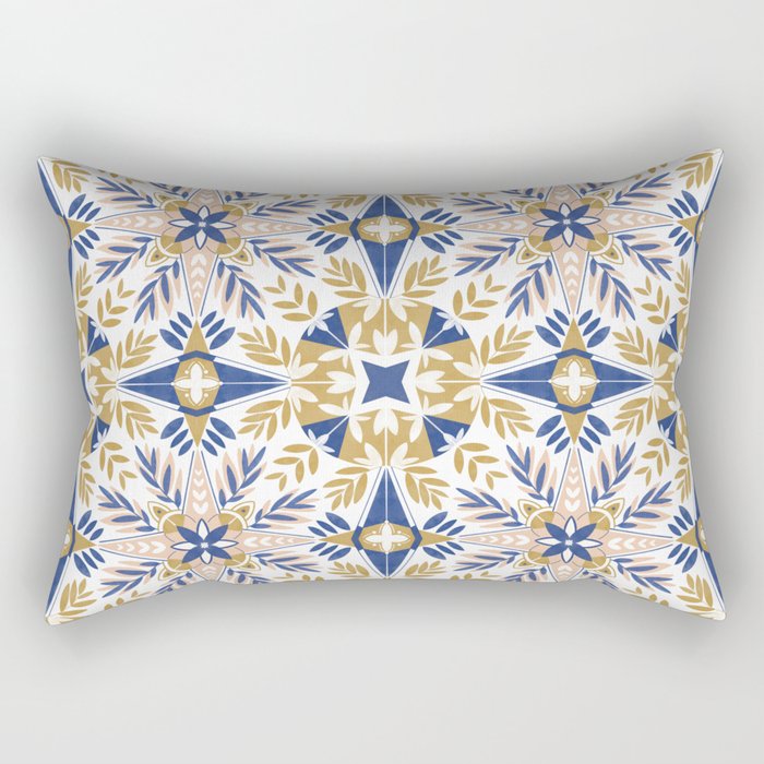 Modern circular nature tile B Rectangular Pillow Gallery Image 2