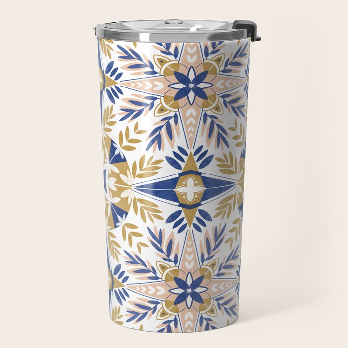 Modern circular nature tile B Travel Mug Gallery Image 2