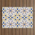 Modern circular nature tile B Outdoor Rug Gallery Image 1