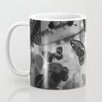 BLACK AND WHITE BUTTERFLIES | photo | sparkle and shine | wings | aesthetic | monochrome | fly  Coffee Mug Gallery Image 3