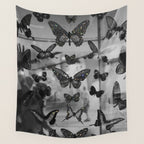 BLACK AND WHITE BUTTERFLIES | photo | sparkle and shine | wings | aesthetic | monochrome | fly  Wall Tapestry Gallery Image 4