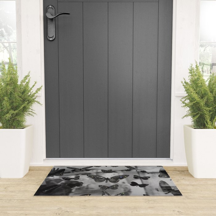 BLACK AND WHITE BUTTERFLIES | photo | sparkle and shine | wings | aesthetic | monochrome | fly  Welcome Mat Gallery Image 3