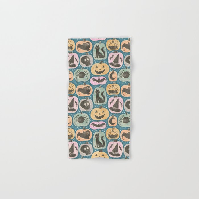 Halloween Pumpkins - dusky pastel  Bath Towel Gallery Image 1