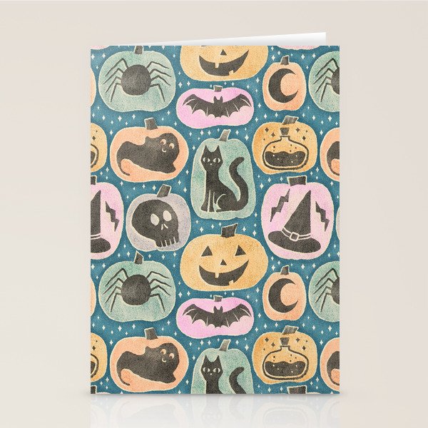 Halloween Pumpkins - dusky pastel  Stationery Card Gallery Image 2