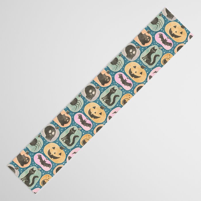 Halloween Pumpkins - dusky pastel  Table Runner Gallery Image 3