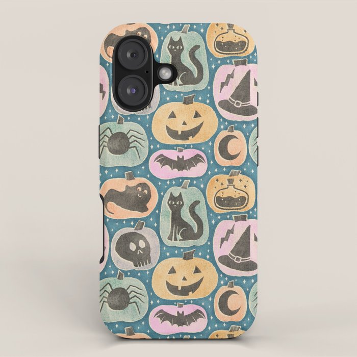 Halloween Pumpkins - dusky pastel  iPhone Case Gallery Image 1