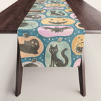 Halloween Pumpkins - dusky pastel  Table Runner Gallery Image 1