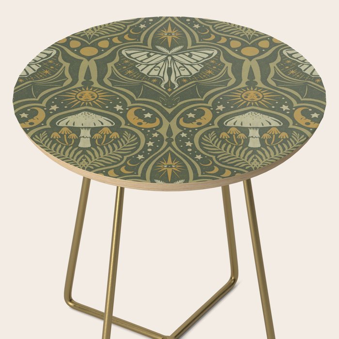 Celestial Forest Damask - fern green Side Table Gallery Image 2