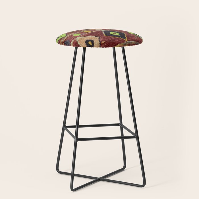 Moroccan Sunset Bohemian Geometric Pattern Stool Gallery Image 1