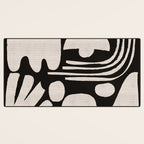Matisse Inspired Cutouts in Black and White Desk Mat Gallery Image 3