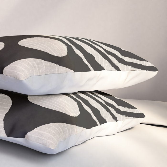 Matisse Inspired Cutouts in Black and White Pillow Sham Gallery Image 3