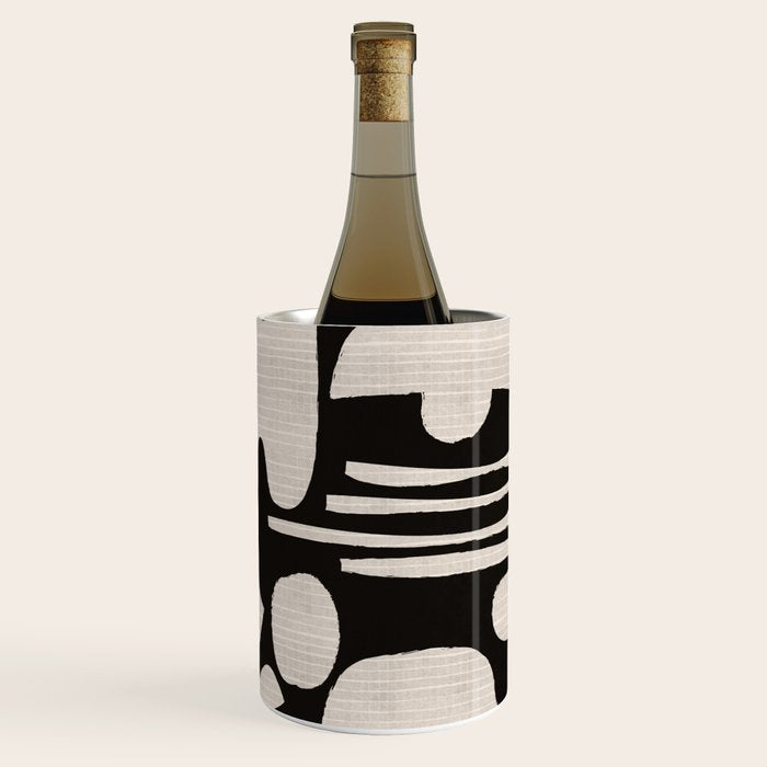 Matisse Inspired Cutouts in Black and White Wine Chiller Gallery Image 1