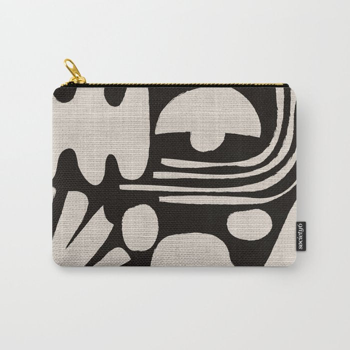 Matisse Inspired Cutouts in Black and White Carry All Pouch Gallery Image 1