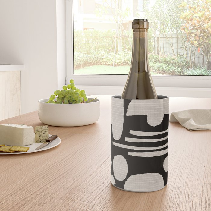 Matisse Inspired Cutouts in Black and White Wine Chiller Gallery Image 4