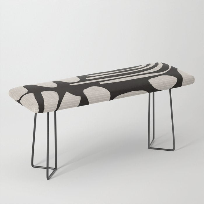 Matisse Inspired Cutouts in Black and White Bench Gallery Image 1
