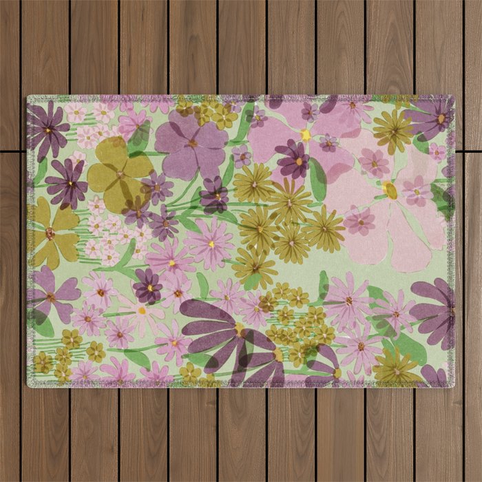 Vintage Garden Outdoor Rug Gallery Image 1