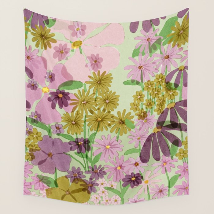 Vintage Garden Wall Tapestry Gallery Image 1