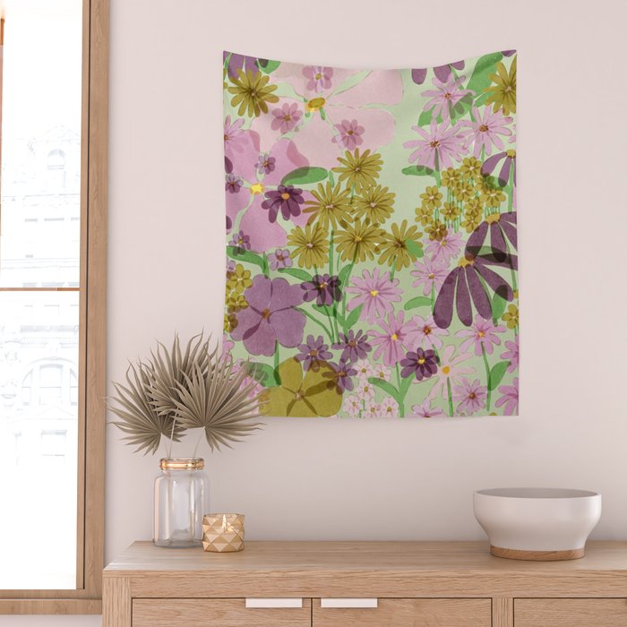 Vintage Garden Wall Tapestry Gallery Image 2