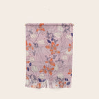 Floral elegance lilac and red orange Wall Hanging Gallery Image 1