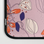 Floral elegance lilac and red orange Laptop Sleeve Gallery Image 3