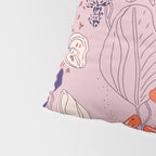 Floral elegance lilac and red orange Pillow Sham Gallery Image 4