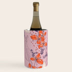 Floral elegance lilac and red orange Wine Chiller Gallery Image 1