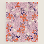 Floral elegance lilac and red orange Jigsaw Puzzle Gallery Image 1