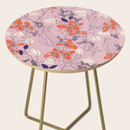 Floral elegance lilac and red orange Side Table Gallery Image 2