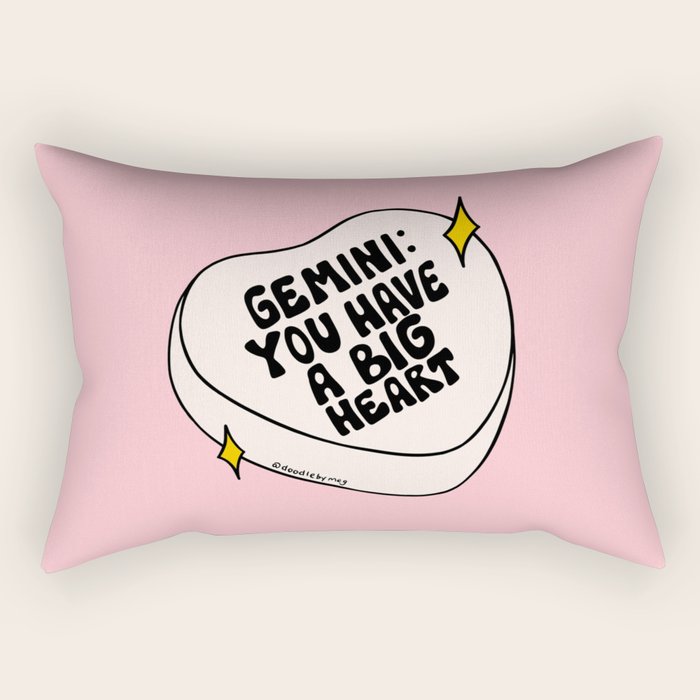 Gemini Conversation Heart Rectangular Pillow Gallery Image 2