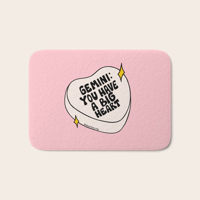 Gemini Conversation Heart Bath Mat Gallery Image 1