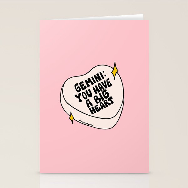 Gemini Conversation Heart Stationery Card Gallery Image 2