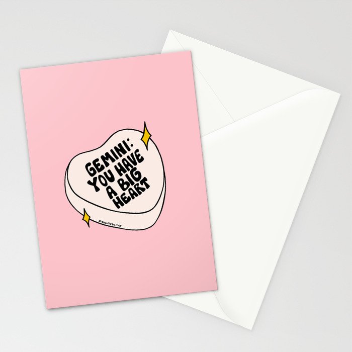 Gemini Conversation Heart Stationery Card Gallery Image 2