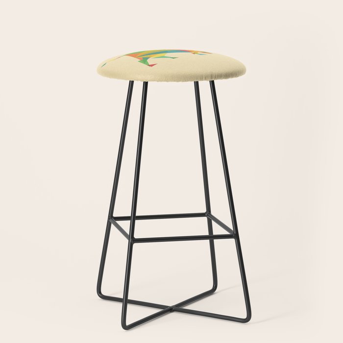 Fractal Geometric Bull Stool Gallery Image 1