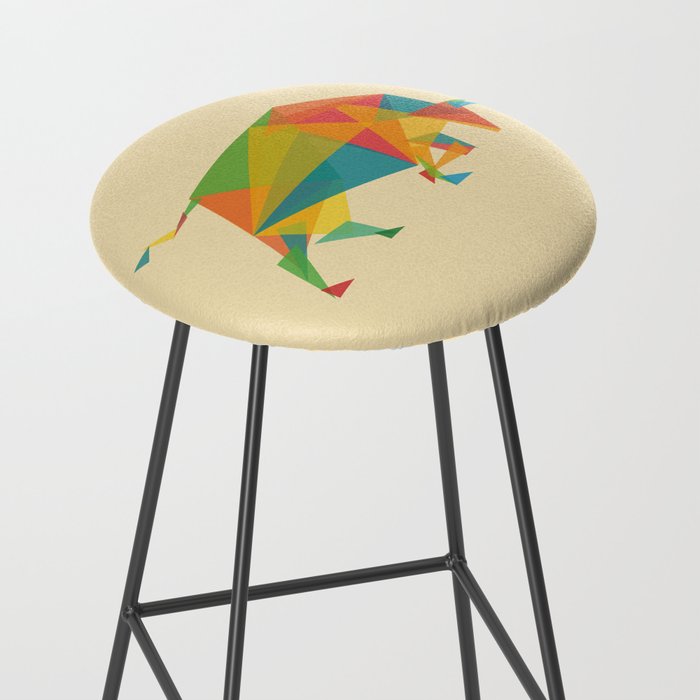 Fractal Geometric Bull Stool Gallery Image 2