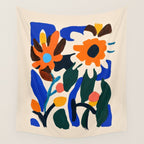 Quirky Flower Colorful Painting Wall Tapestry Gallery Image 4