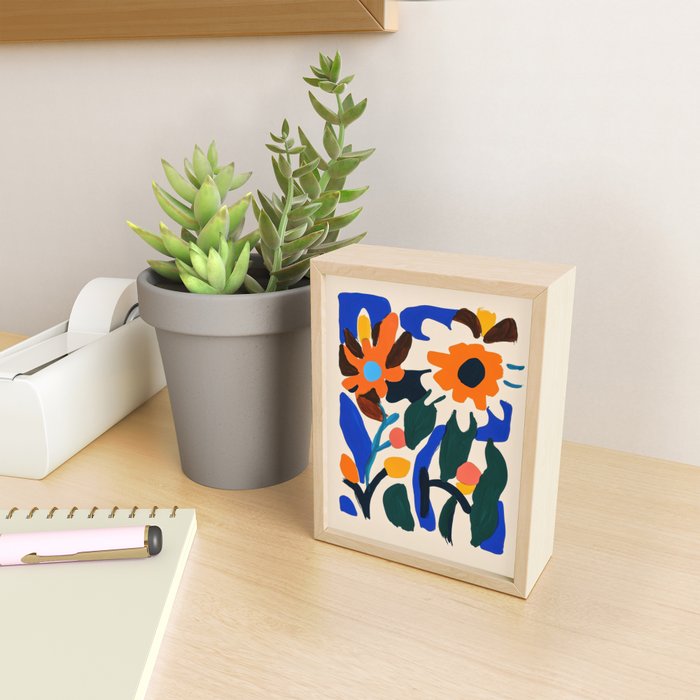 Quirky Flower Colorful Painting Mini Art Print Gallery Image 2