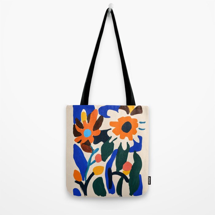 Quirky Flower Colorful Painting Tote Bag Gallery Image 2