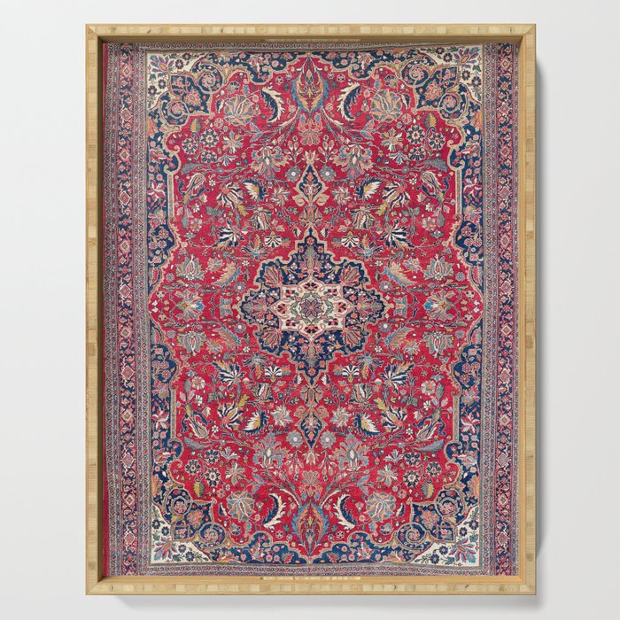 Bijar Kurdish Northwest Persian Rug Print Serving Tray Gallery Image 1