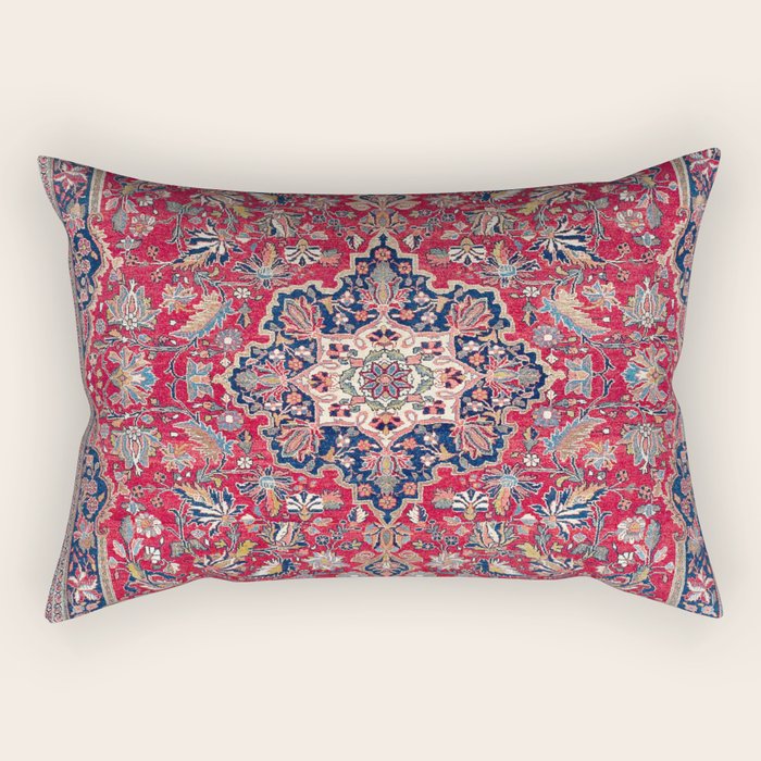 Bijar Kurdish Northwest Persian Rug Print Rectangular Pillow Gallery Image 1