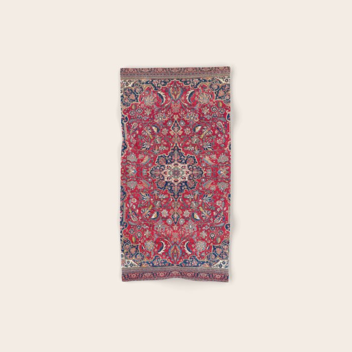 Bijar Kurdish Northwest Persian Rug Print Bath Towel Gallery Image 1