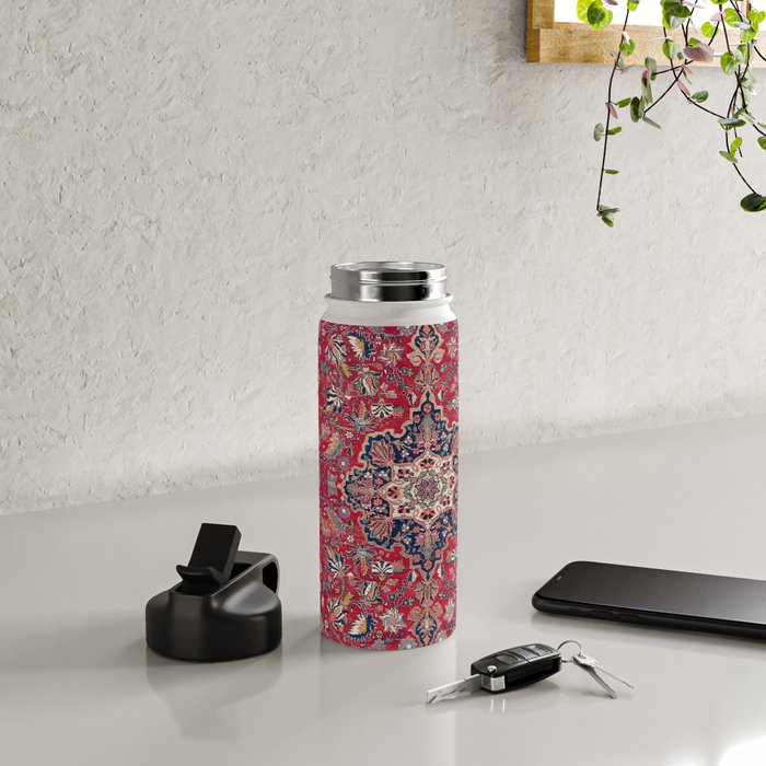 Bijar Kurdish Northwest Persian Rug Print Water Bottle Gallery Image 4
