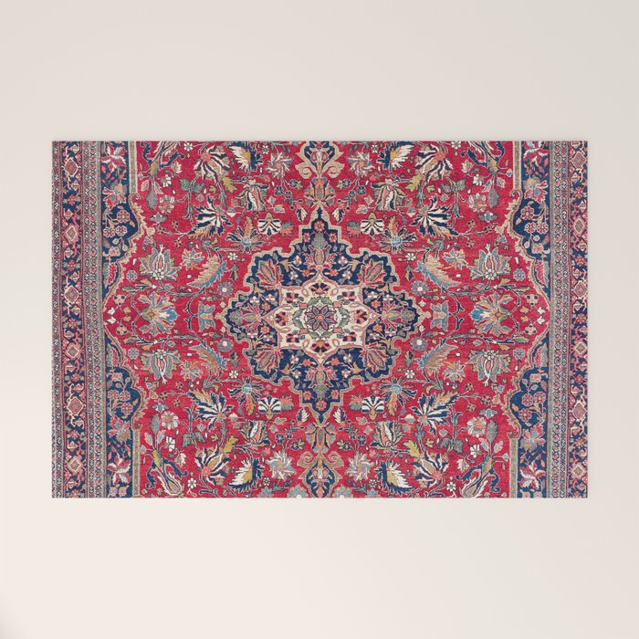 Bijar Kurdish Northwest Persian Rug Print Welcome Mat Gallery Image 1