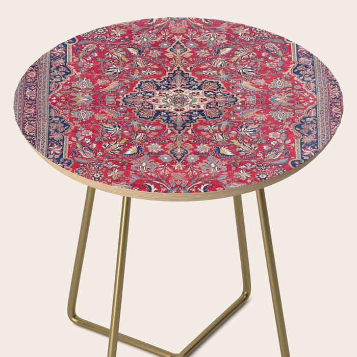 Bijar Kurdish Northwest Persian Rug Print Side Table Gallery Image 2