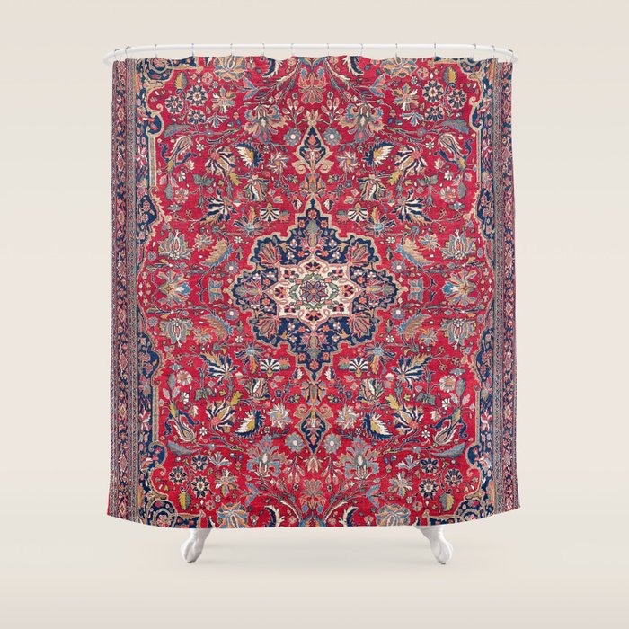 Bijar Kurdish Northwest Persian Rug Print Shower Curtain Gallery Image 1