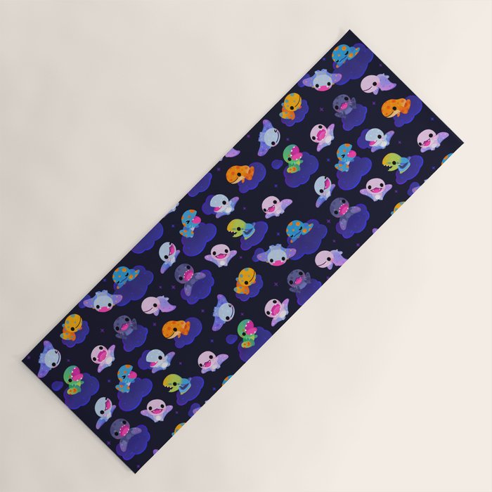 Anurognathus in the night sky Yoga Mat Gallery Image 1